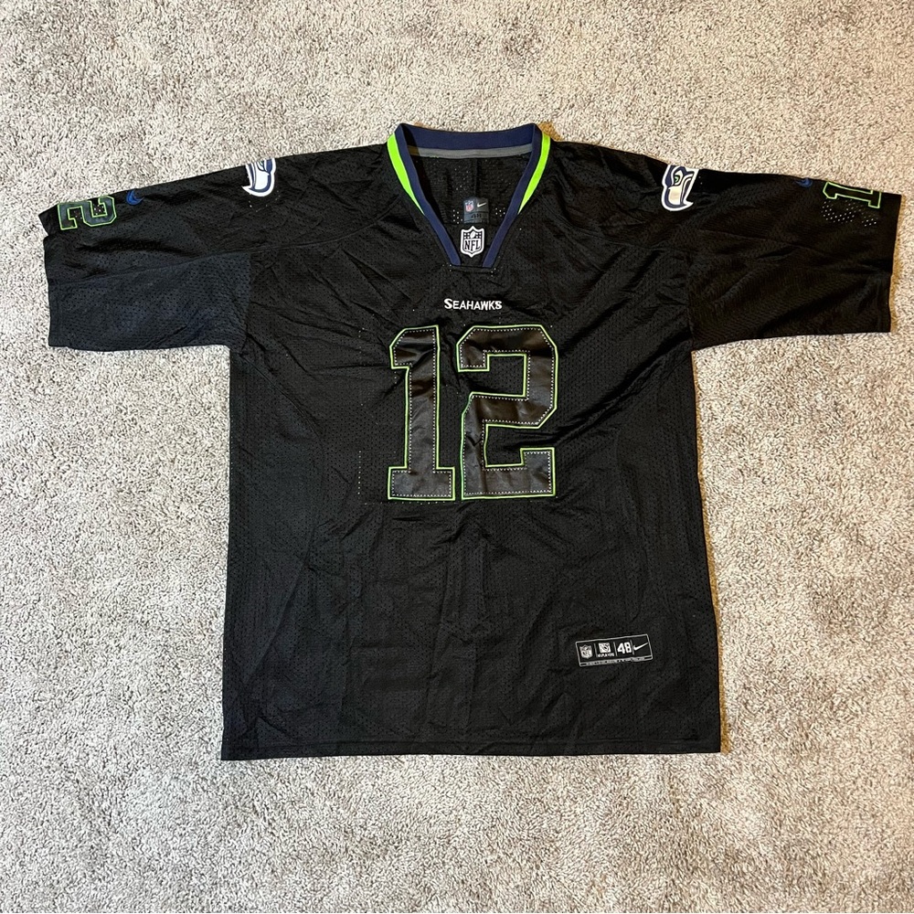 NIKE SEATLE SEAHAWKS FAN #12 JERSEY SIZE 48